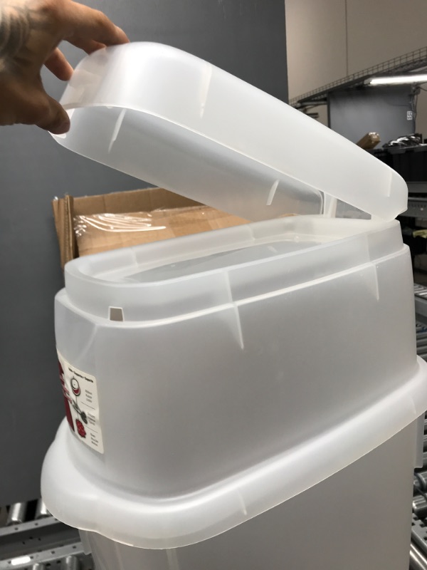 Photo 1 of Rubbermaid Wrap N’ Craft, Plastic Storage Container for Wrapping Paper and Crafting Supplies, Fits Up to 20 Rolls of Standard 30” Wrapping Paper, Two Compartments, Slim Design, Clear Exterior
