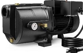 Photo 1 of *MINOR DAMAGE* Aquastrong 1HP Shallow Well Jet Pump, 1200GPH, Cast Iron, Well Depth Up to 25ft, 115V/230V Dual Voltage, Automatic Pressure Switch, Versatile Pump for Farm, Lawn, Garden
