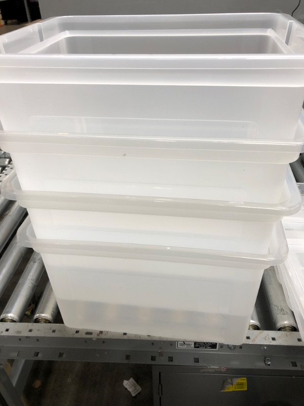 Photo 3 of 14w X 17l X 11H storage container clear pack of 4 with lids