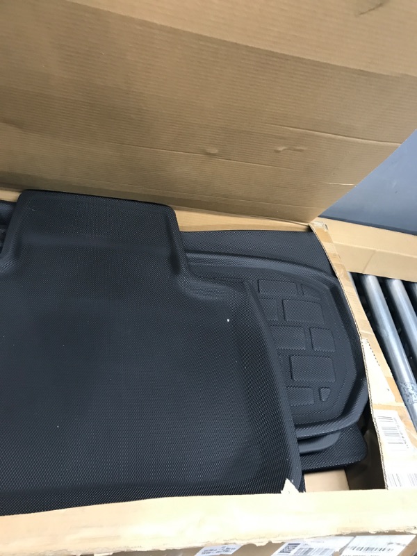 Photo 2 of Tesla Model Y Floor Mats 2023 2022 2021 2020 Model Y 7-Seater Floor Mats + Trunk Mats + Lower Trunk Mats, Waterproof Anti-Slip Floor Mat Custom Fit for Tesla Model Y Accessories (7pcs) Model Y 7 Seater(Floor mats+Trunk mats)