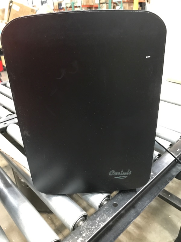 Photo 2 of ***TESTED/ POWERS ON***Cooluli Vibe Mini Fridge for Bedroom - With Cool Front Magnetic Blackboard - 15L Portable Small Refrigerator for Travel, Car & Office Desk - Plug In Cooler & Warmer for Food, Drinks & Skincare (Black)