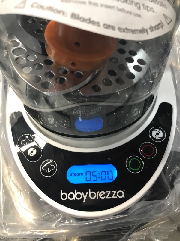 Photo 4 of ***TESTED/ POWERS ON***Baby Brezza One Step Baby Food Maker Deluxe – Cooker and Blender in One to Steam and Puree Baby Food for Pouches - Make Organic Food for Infants and Toddlers - Set Includes 3 Pouches and 3 Funnels