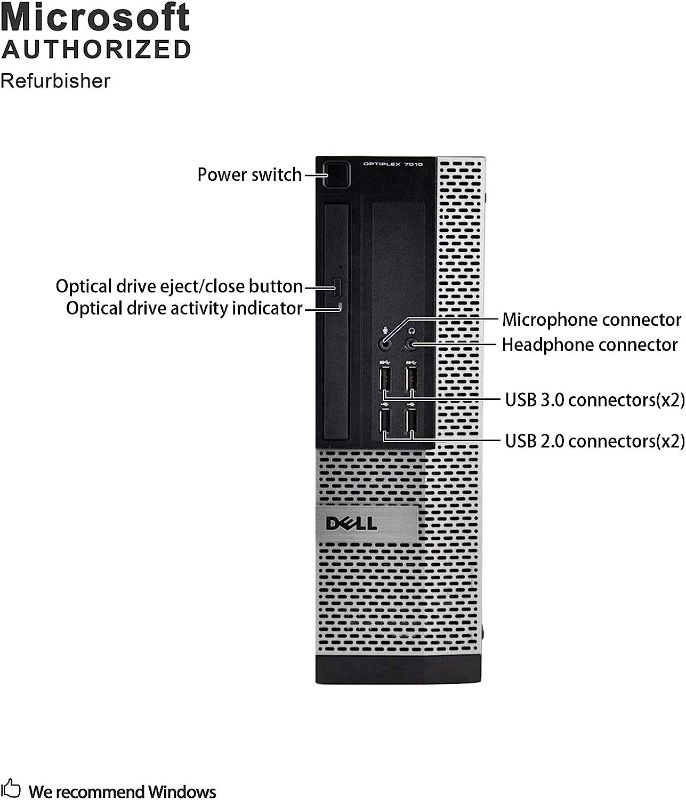 Photo 1 of **PARTS ONLY**
Dell Optiplex 7010 Business Desktop Computer (Intel Quad Core i5-3470 3.2GHz, 16GB RAM, 2TB HDD, USB 3.0, DVDRW, Windows 10 Professional