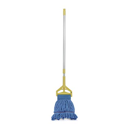 Photo 1 of Simpli-Magic 79226 Antimicrobial Commercial Grade Microfiber Looped Mop with Extendable Pole, Blue
