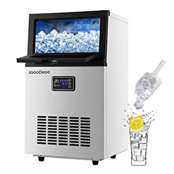 Photo 1 of **PARTS ONLY** Commercial Ice Maker, 80-90lbs/24H, 13LBS Storage Bin, Stainless Steel Under Counter Ice Machine with 44 Cubes per Batch Freestanding for Restaurant Home Food Truck Use, Includes Scoop
