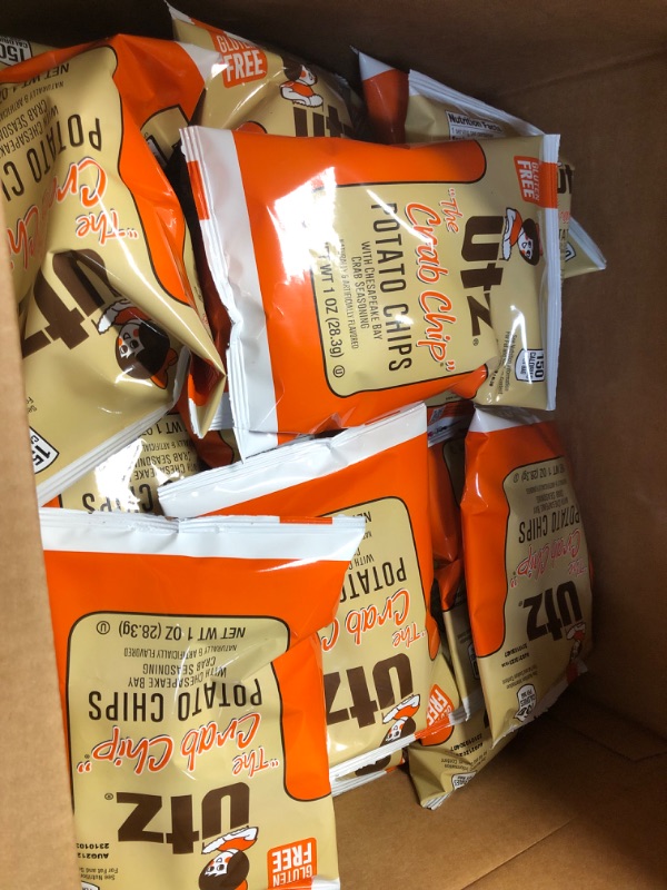 Photo 3 of **EXPIRES 08/2023** Utz Crab Chips 1 oz. Bags, 42 Count, Crispy Fresh Potato Chips, Perfect for Vending Machines, Individual Snacks to Go, Trans-Fat Free Crab Chips 42 count (Pack of 1)