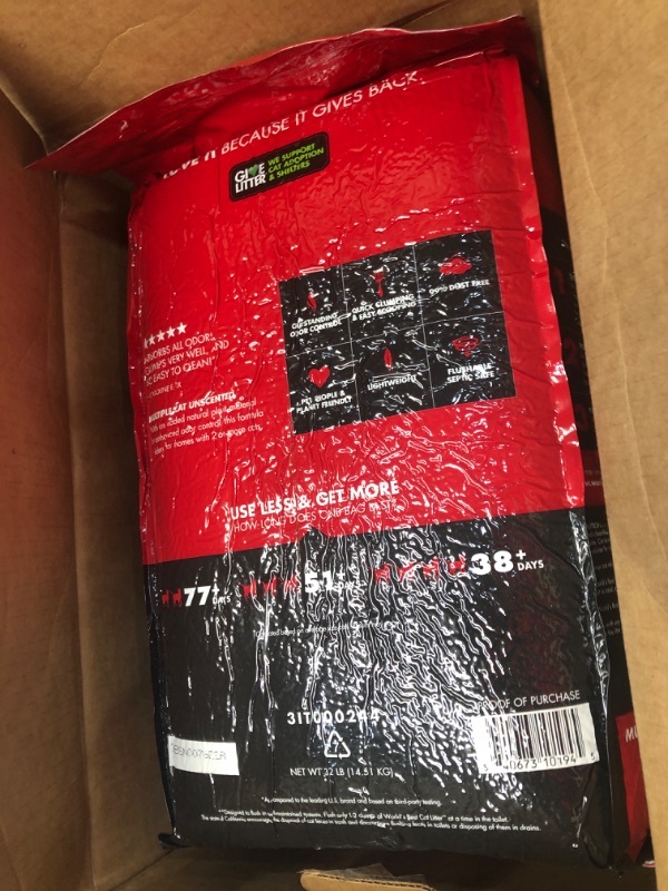 Photo 1 of WORLD'S BEST CAT LITTER Multiple Cat Unscented 32 Pounds