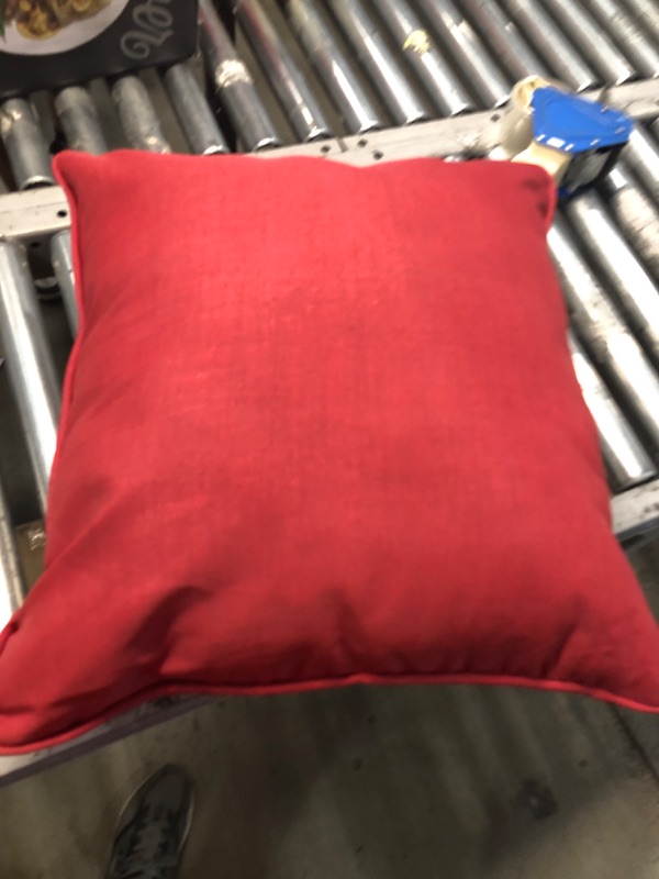 Photo 1 of Arden Selections Outdoor Deep Seating Cushion Set 24 x 24, Ruby Red Leala 24 x 24 Ruby Red Leala
