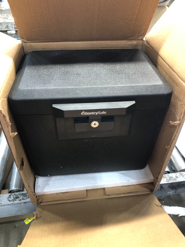 Photo 1 of SentrySafe 1170 Fireproof Box with Key Lock 0.61 Cubic Feet,Black & AmazonBasics Hanging Folders, Letter Size, Jewel-Tone Colors (Assorted), 25-Pack Box + Hanging Folders, Jewel-Tone Colors