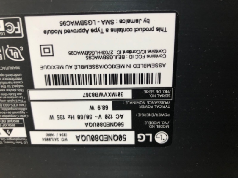 Photo 4 of ( see notes about functionality )
LG QNED80 Series 50-Inch Class QNED Mini-LED Smart TV 50QNED80UQA, 2022 - AI-Powered 4K TV, Alexa Built-In
