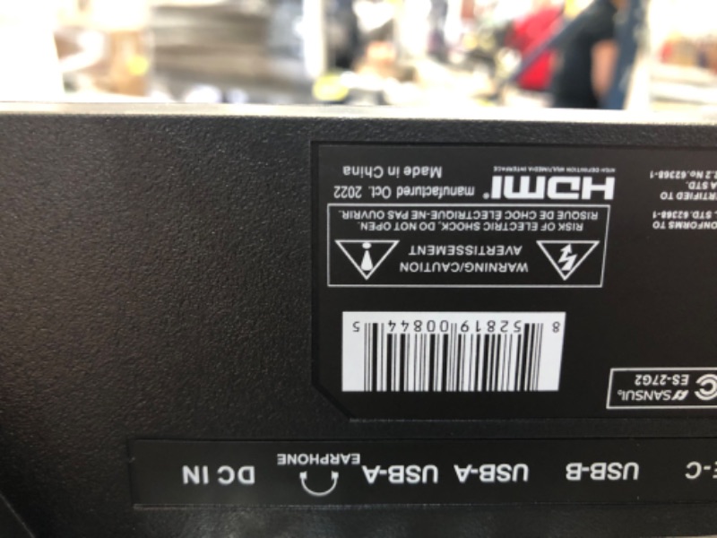 Photo 1 of SANSUI Gaming Monitor 240Hz 27" 1080p USB Type-C MPRT 1ms Adaptive Sync Ultra Slim LED Computer Monitor Built-in Speakers DP HDMI USB Eye Care VESA Compatible (Type-C and DP Cable Included)
