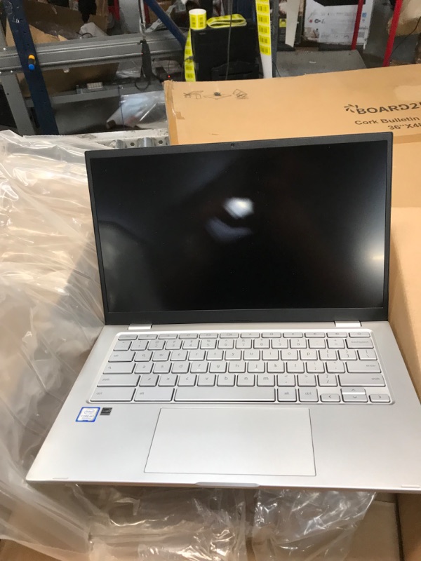 Photo 2 of ASUS 2022 14" FHD Chromebook Laptop, Intel Core M3-8100Y Processor, 8GB RAM, 64GB eMMC Flash Memory, Intel HD Graphics, HD Webcam, Chrome OS, Silver, 128GB Snowbell USB Card
