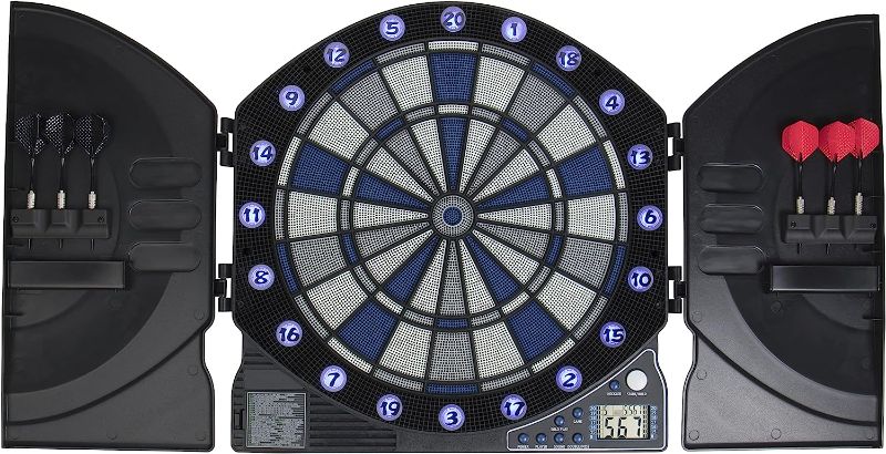 Photo 1 of Arachnid Illuminator 3.0 Electronic Dartboard and Cabinet with 13 LED Light Up Games Black
