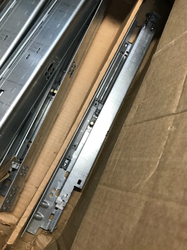 Photo 1 of 18 Inch Undermount Drawer Slide with 6-Way Adjustable Locking Devices, Soft Close, CabinetParts Value Line Series (PACK OF 6, HARDWARE INCLUDED)