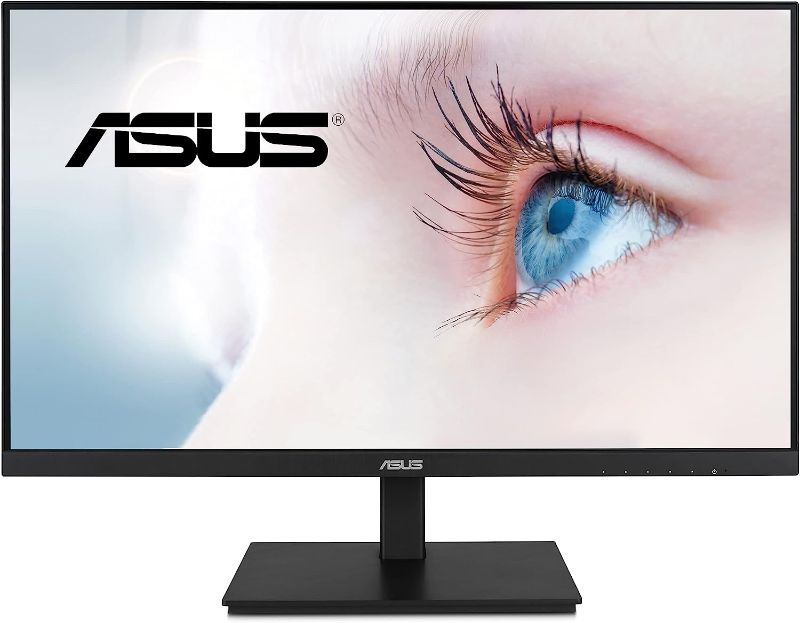 Photo 1 of ASUS 23.8”1080P Monitor(version# VA24DQSB)-Full HD,IPS,75Hz,Speakers Adaptive-Sync Low Blue Light Flicker Free VESA Mountable Frameless, HDMI DisplayPort, VGA, USB hub Height Adjustable, BLACK,12.8"x21.3"x2.1"
