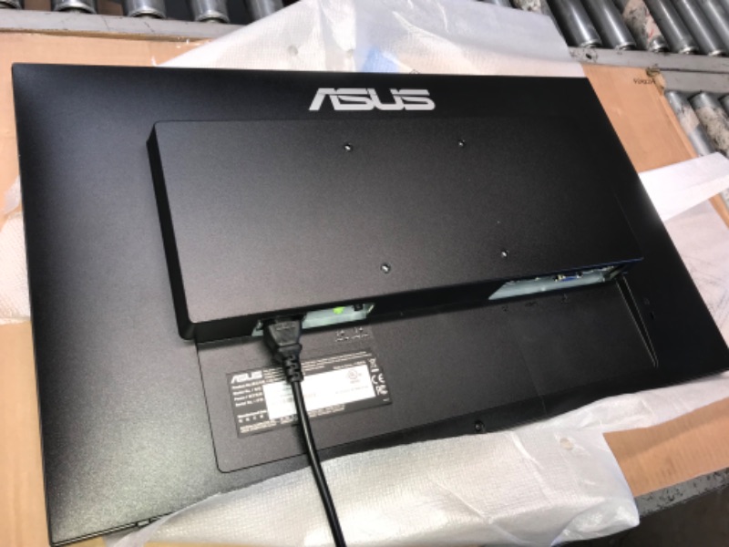 Photo 3 of ASUS 23.8”1080P Monitor(version# VA24DQSB)-Full HD,IPS,75Hz,Speakers Adaptive-Sync Low Blue Light Flicker Free VESA Mountable Frameless, HDMI DisplayPort, VGA, USB hub Height Adjustable, BLACK,12.8"x21.3"x2.1"
