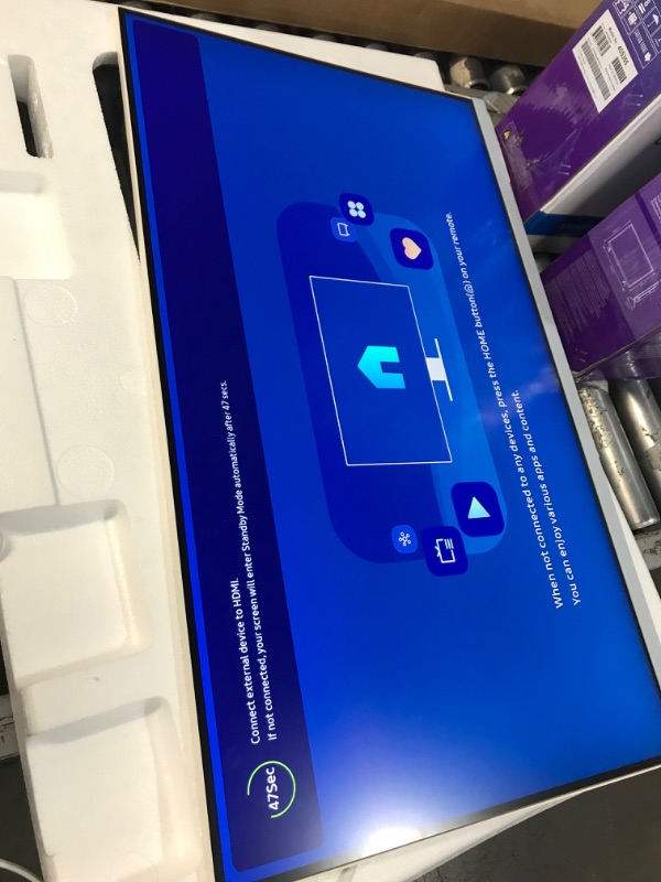 Photo 2 of  ***No remote included.***
SAMSUNG M8 Series 32-Inch 4K UHD Smart Monitor & Streaming TV with Slim-fit Webcam for PC-Less Experience, Netflix, HBO, Prime VOD, & More, Apple Airplay, WiFi, BT, Built-in Speakers, 2022, Blue Daylight Blue 32-inch M80B Adjust