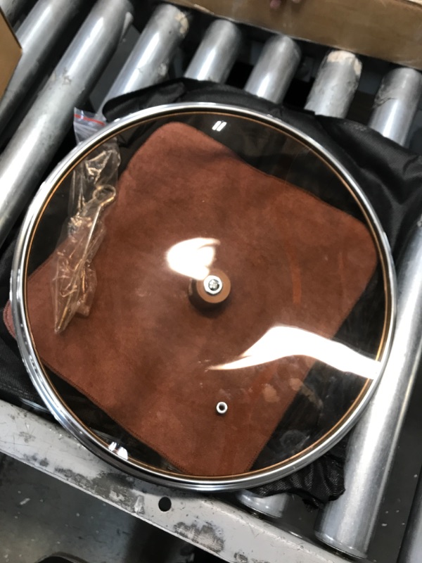 Photo 1 of WANGYUANJI Carbon Steel Wok,14.2" Wok Pan with Lid, Woks & Stir-Fry Pans No Chemical Coated Wok for Induction, Electric, Gas, Halogen All Stoves-Practical Gift Flat Bottom Iron Wok