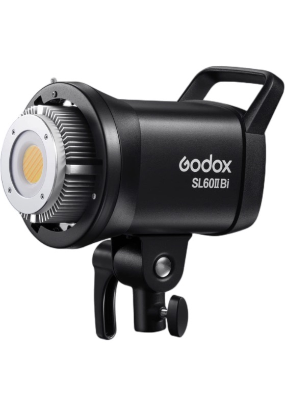 Photo 1 of Godox SL60IIBi 75W Bi-Color LED Video Light, 2800K-6500K CRI/TLCI 96+/97+ LED Continuous Light, 11 FX Effects Studio LED Light with Bluetooth APP Control Bowens Mount for Photography, Video Recording ***Does not turn on.***