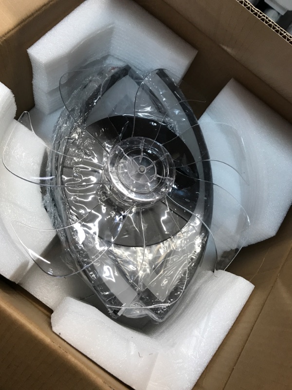 Photo 1 of 35''Ceiling Fans with Lights ,Bladeless Ceiling Fan with Lights and Remote, Flush Mount Ceiling Fan with Dimmable LED Light ,Modern Low Profile Ceiling Fan 6 Speed Wind Timing for Bedroom 90W (Black) ***Unable to test item.***