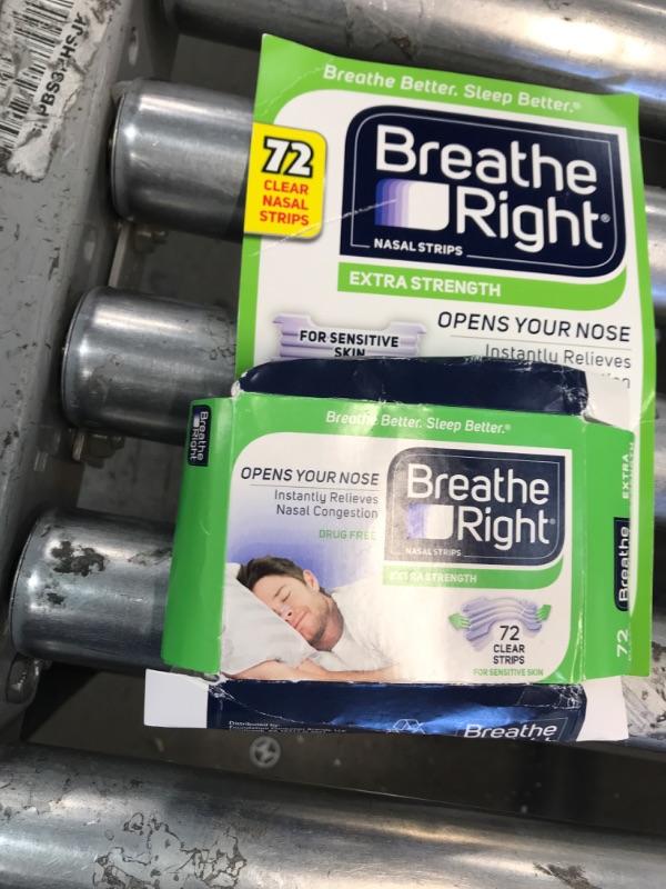 Photo 2 of Breathe Right Nasal Strips, Extra Clear for Sensitive Skin, 72 Clear Strips