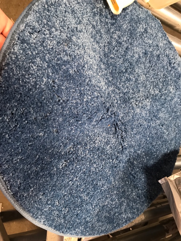 Photo 2 of 23 inch round blue rug