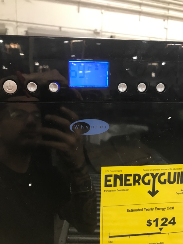 Photo 4 of ***PARTS ONLY***Whynter ARC-14S 14,000 BTU Dual Hose Portable Air Conditioner with Dehumidifier and Fan for Rooms Up to 500 Square Feet, Includes Activated Carbon Filter & Storage Bag, Platinum/Black, AC Unit Only
