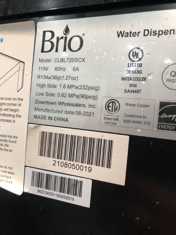 Photo 2 of Parts only !nonfunctional -Brio Moderna Touch-Less Bottom Load Water Cooler