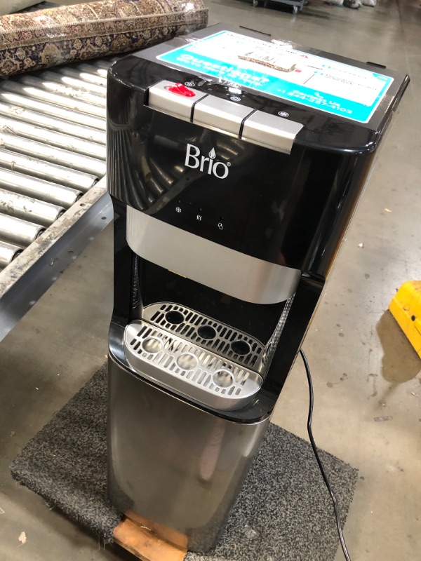 Photo 4 of (PARTS ONLY)Brio CLBL420V2 Bottom Loading Water Cooler Dispenser for 3 & 5 Gallon Bottles - 3 Temperatures with Hot, Room & Cold Spouts, Child Safety Lock, LED Display with Empty Bottle Alert, Stainless Steel
