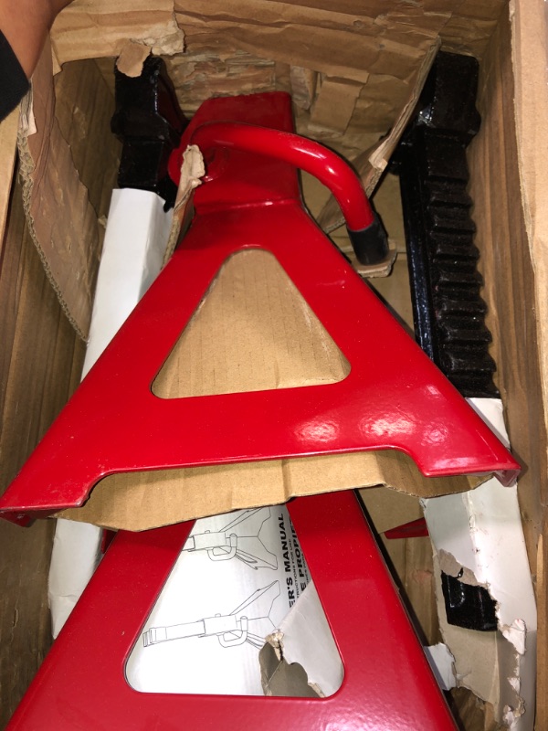 Photo 2 of BIG RED T43006 Torin Steel Jack Stands (Fits: SUVs and Extended Height Trucks): 3 Ton (6,000 lb) Capacity, Red, 1 Pair