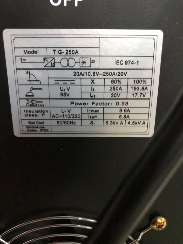 Photo 6 of *Missing piece*  VEVOR TIG Welder AC/DC, 3 in 1 TIG/MMA/ARC Welding Machine with 110/220V Dual Voltage, 200A Aluminum MMA Welder w/Inverter IGBT and Digital Panel, Multiprocess ARC Welder
