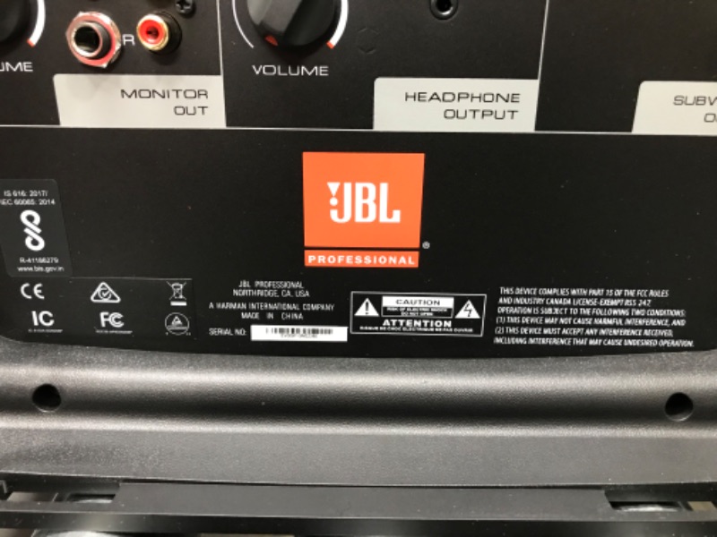 Photo 4 of JBL Professional EON208P Portable All-in-One 2-way PA System with 8-Channel Mixer and Bluetooth 8" Speaker Speaker
*****UNASBLE TO TEST MISSING CONNECTOR CORD*****