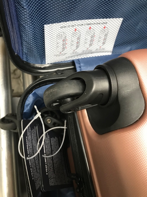 Photo 4 of *** USED *** Coolife Luggage 3 Piece Set Suitcase Spinner Hardshell Lightweight TSA Lock 4 Piece Set Black