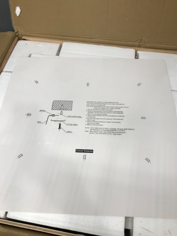 Photo 2 of *** NEW  HAS SHIPPING DAMAGE SEE PICTURES  *** 19 Bar Sink Undermount - Logmey 19x20 Inch Undermount Kitchen Sink 18 Gauge Bar Prep Single Bowl Sink Stainless Steel Small Sink RV Sink 19x20x9 Stainless Steel