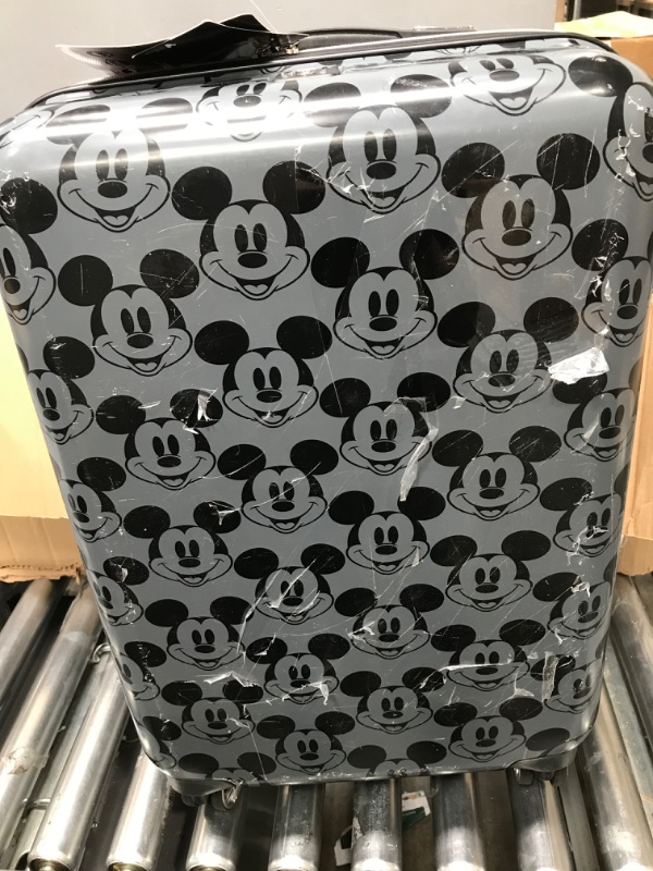 Photo 3 of *** USED *** *** MINOR SCRAPES AND DAMAGE TO THE PULL UP HANDLE SEE PICTURES  *** FUL Disney Mickey Mouse 25 Inch Rolling Luggage, Hardshell Suitcase with Wheels, Charcoal