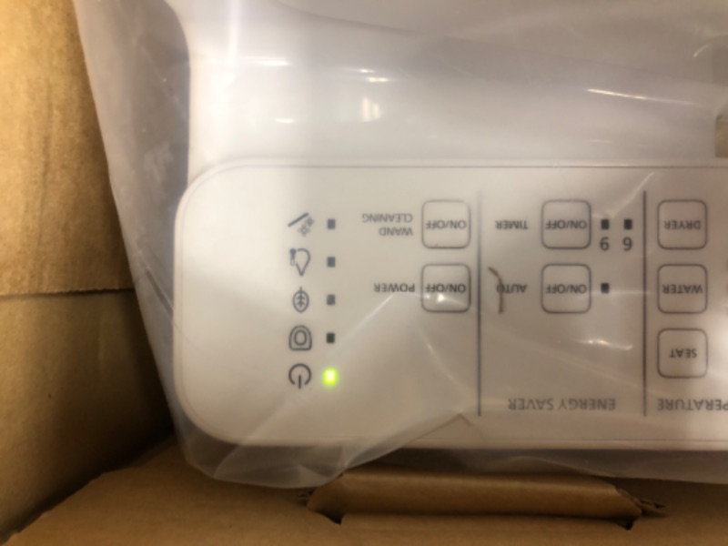 Photo 4 of ***TESTED/ POWERS ON***TOTO SW3074#01 WASHLET C2 Electronic Bidet Toilet Seat with PREMIST and EWATER+ Wand Cleaning, Elongated, Cotton White C2 Elongated Cotton White