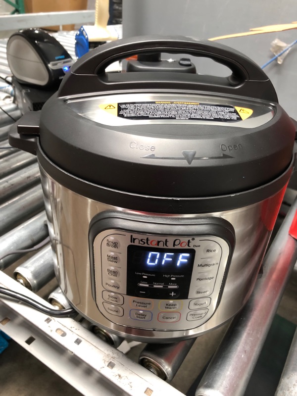 Photo 1 of Used / tested *** Instant Pot Duo 7-in-1 Electric Pressure Cooker, Slow Cooker, Rice Cooker, Steamer, Sauté, Yogurt Maker, Warmer & Sterilizer, Includes App With Over 800 Recipes, Stainless Steel, 6 Quart 6QT Duo Pressure Cooker