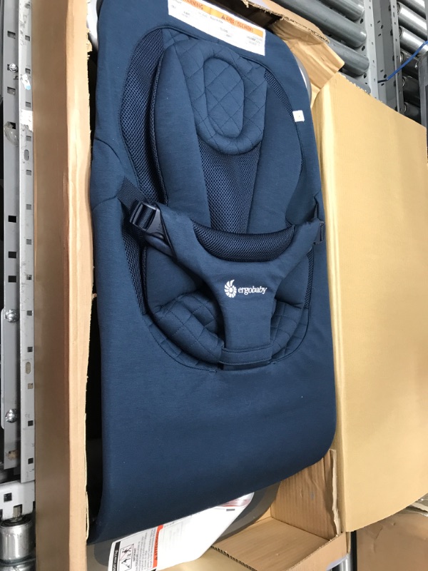 Photo 2 of Ergobaby Evolve 3-in-1 Bouncer, Adjustable Multi Position Baby Bouncer Seat, Fits Newborn to Toddler, Midnight Blue Bouncer Midnight Blue