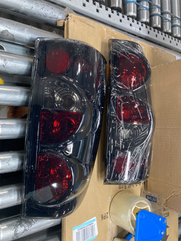 Photo 2 of AUTOSAVER88 Tail Lights Assembly Compatible with 1999-2006 Chevy Silverado 1500 2500 3500/ 2007 Silverado with Classic Body Style/ 1999-2002 GMC Sierra 1500 2500 3500 Taillights OE - Black / Smoke Lens