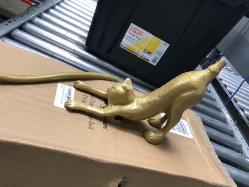 Photo 5 of **DAMAGED**
WallCharmers Gold Paper Towel Holder, Metal Toilet or Kitchen Paper Holder for Floor or Countertop, Gold Cat