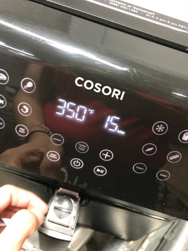 Photo 5 of ***USED AND DIRTY***
COSORI Pro II Air Fryer Oven Combo, 5.8QT Max Xl Large Cooker with 12 One-Touch Savable Custom Functions, Cookbook and Online Recipes, Nonstick and Dishwasher-Safe Detachable Square Basket