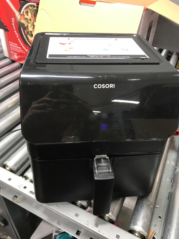 Photo 2 of ***USED AND DIRTY***
COSORI Pro II Air Fryer Oven Combo, 5.8QT Max Xl Large Cooker with 12 One-Touch Savable Custom Functions, Cookbook and Online Recipes, Nonstick and Dishwasher-Safe Detachable Square Basket