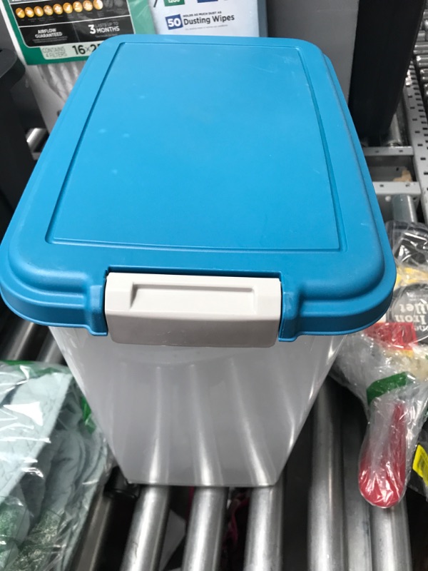 Photo 3 of **NOT COLOR IN STOCK PHOTO**
25 Lbs / 33 Qt WeatherPro Airtight Pet Food Storage Container with Attachable Casters, For Dog Cat Bird and Other Pet Food Storage Bin, Keep Pests Out, Easy Mobility, BPA Free
**MISSING PARTS**
