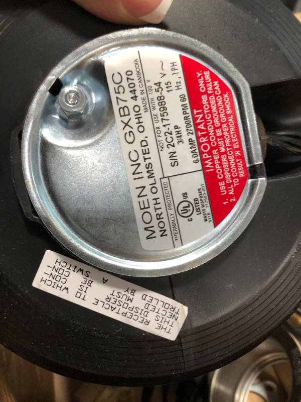 Photo 6 of **SEE NOTES**
Moen The Host Corded 3/4-HP Continuous Feed Noise Insulation Garbage Disposal