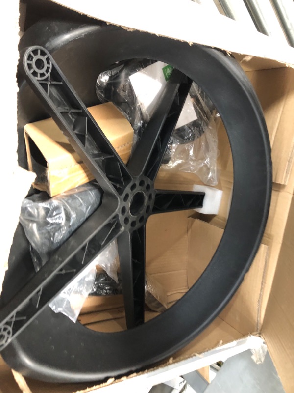 Photo 4 of Gaiam Ultimate Balance Ball Chair (Standard or Swivel Base Option) - Premium Exercise Stability Yoga Ball Ergonomic Chair for Home and Office Desk - 52cm Anti-Burst Ball, Air Pump, Exercise Guide Standard Base (Black)