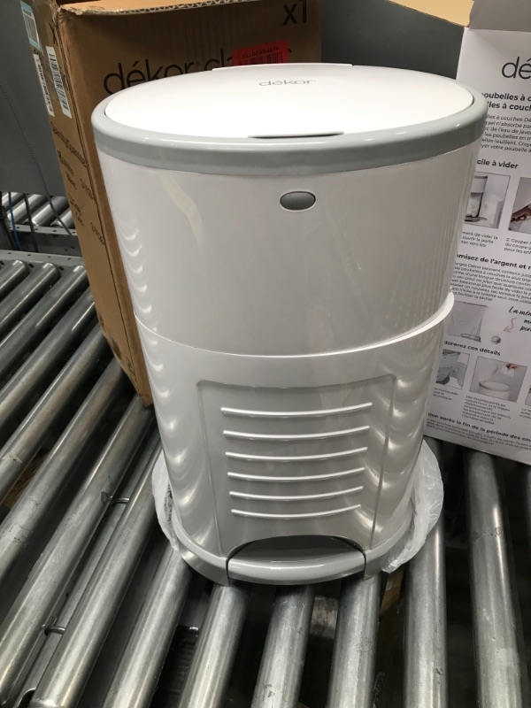 Photo 3 of Dekor Classic Hands Free Diaper Pail - White