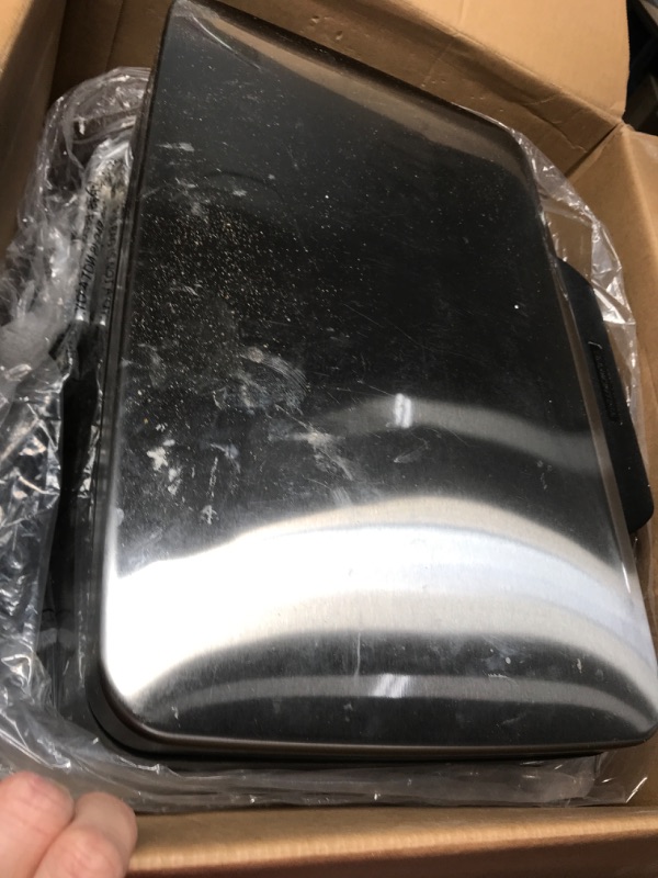 Photo 1 of **USED**  QUALIAZERO 50L/13Gal Heavy Duty Hands-Free Stainless Steel Commercial/Kitchen Step Trash Can, Fingerprint-Resistant Soft Close Lid Trashcan, 50L / 13 GAL