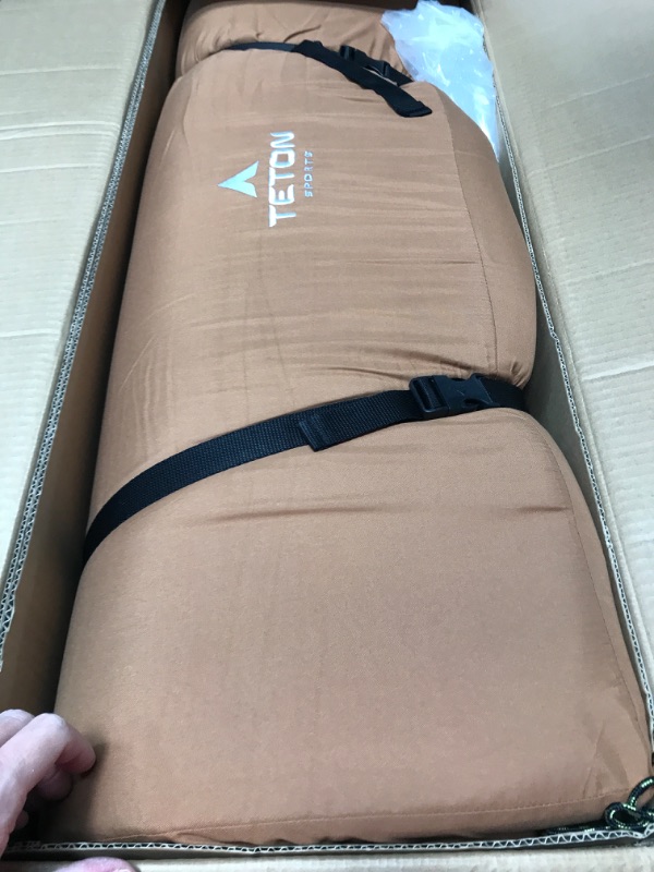 Photo 2 of **ONLT THE PAD**    TETON Sports Outfitter XXL Camp Pad; Sleeping Pad for Car Camping, Brown & Camping Cot with Patented Pivot Arm - Folding Camping Cot for Car & Tent Camping - Durable Canvas Sleeping Cot Sleeping Pad + Camping Cot Outfitter/82"x 38"x 2.