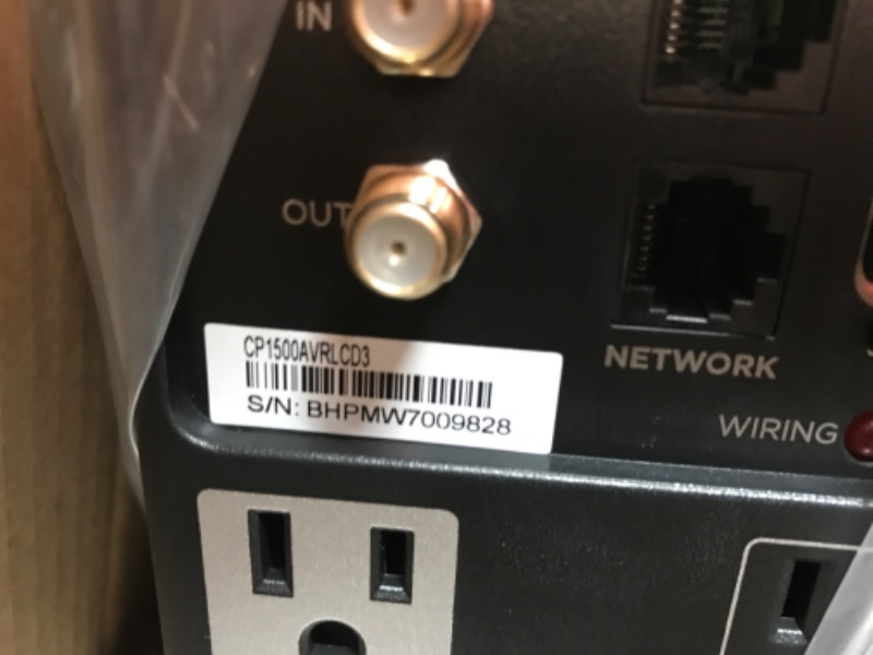 Photo 1 of CyberPower CP1500AVRLCD3 Intelligent LCD UPS System, 1500VA/900W, 12 Outlets, 2 USB Ports, AVR, Mini Tower, Black 1500VA NEW UPS System