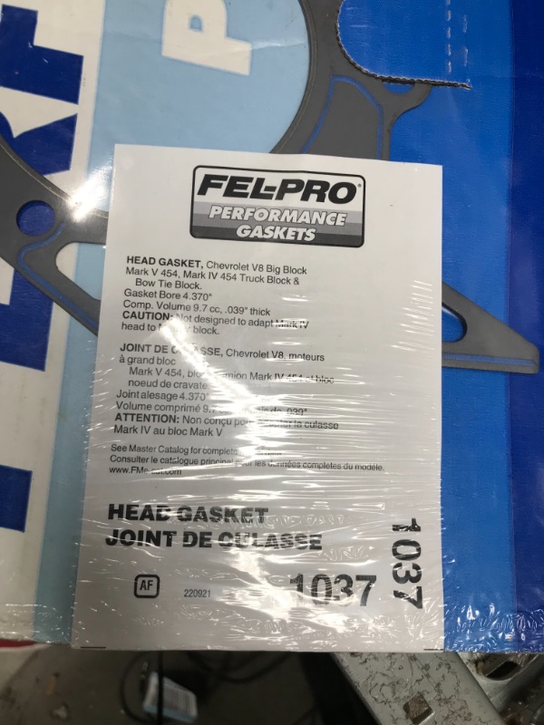 Photo 2 of *** NEW SEALED PACKAGE *** FEL-PRO 1037 Head Gasket